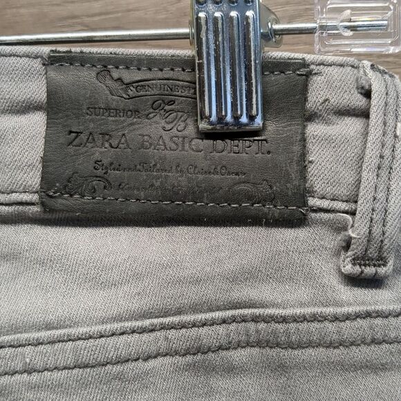 Zara Low Rise Gray Stretch Skinny Jeans Women's Regular Size 6 - Picture 8 of 9